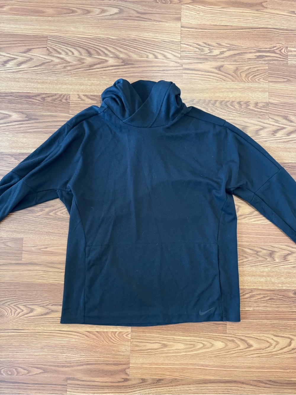 Nike Dri-FIT Long Sleeve Hooded Performance Top Black Size Large